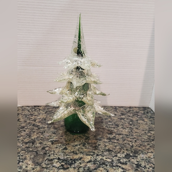 RARE Vintage Formia Murano Glass Christmas Tree Sculpture . - Picture 3 of 9